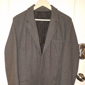 Zara Charcoal Wool Overcoat - Size Medium(M) - EUC